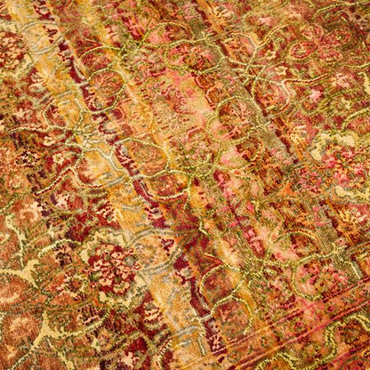 Indian Wool And Silk Rug With An Antique Design-id5
