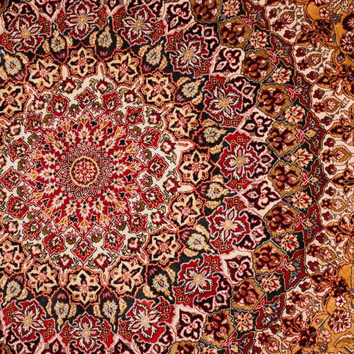 China Traditional Pure Silk Round Rug