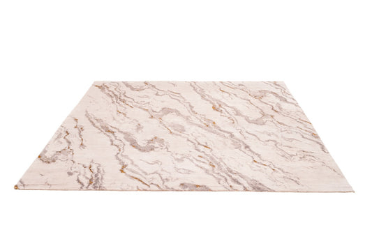 Indian Modern Bamboo Silk & Wool Rug With Onix Design