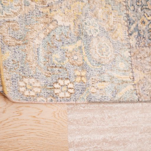 Indian Modern Patchwork Silk Area Rug