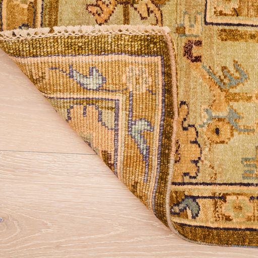 Indian Wool Carpet With A Persian Farahan Design