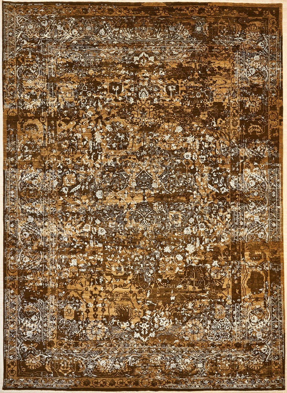 Indian Vintage Fine Handmade Wool And Silk Rug