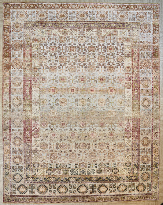 Indian Silk With An Antique Persian Design Rug
