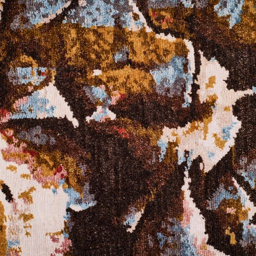 Indian Handmade Modern Wool And Silk Area Rug From Tibet