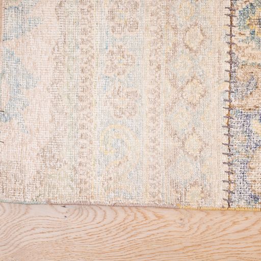 Indian Modern Patchwork Silk Area Rug