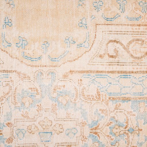Persian Kerman Medallion Wool Handmade Area Rug With A Vintage Design