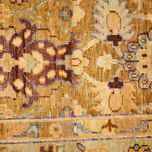 Indian Wool Carpet With A Persian Farahan Design