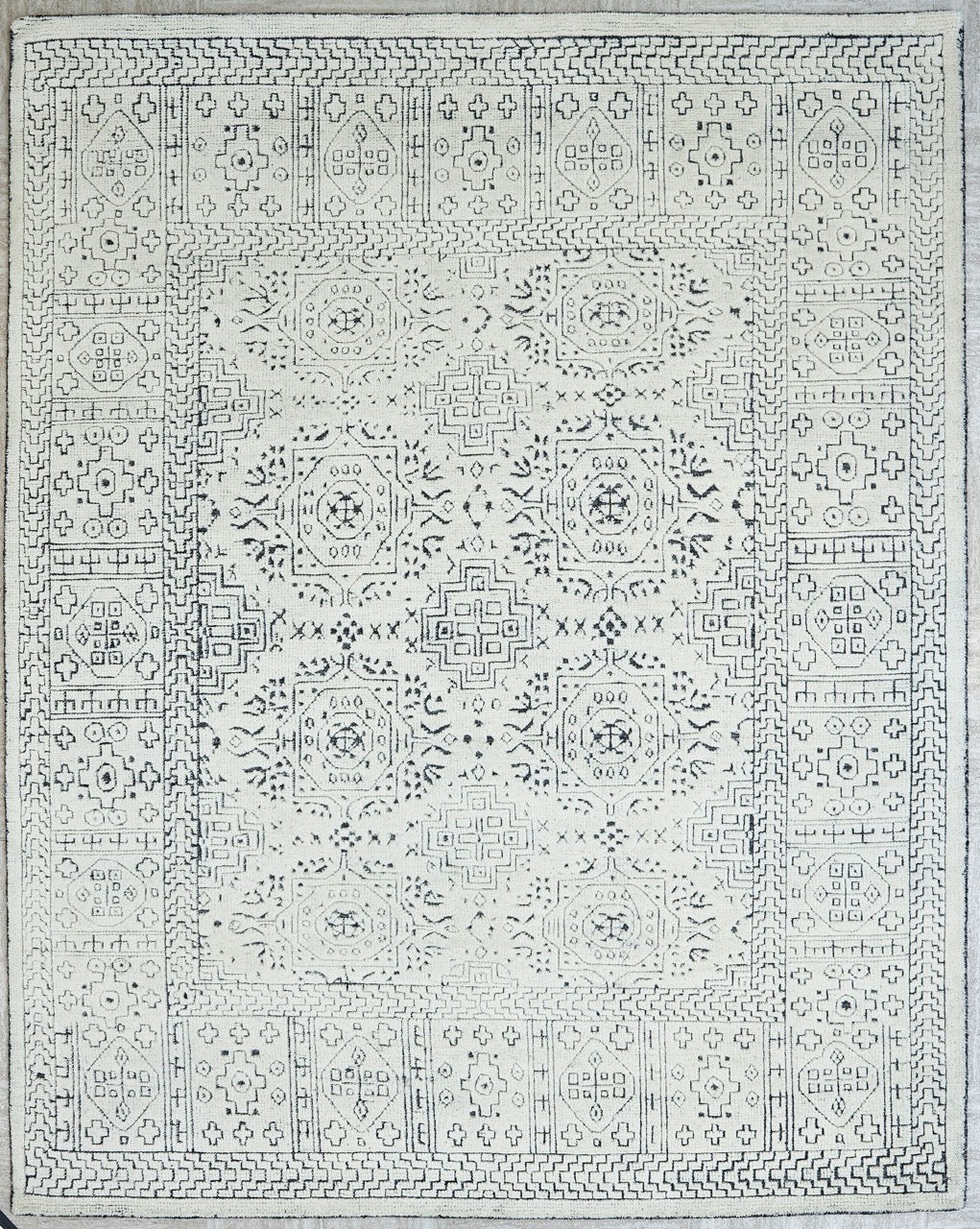 Geometric Handmade Modern Indian Wool Rug product image #27139829825706
