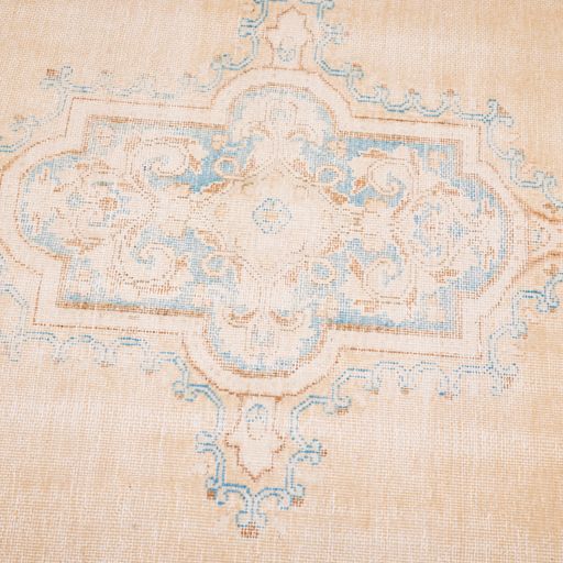 Persian Kerman Medallion Wool Handmade Area Rug With A Vintage Design