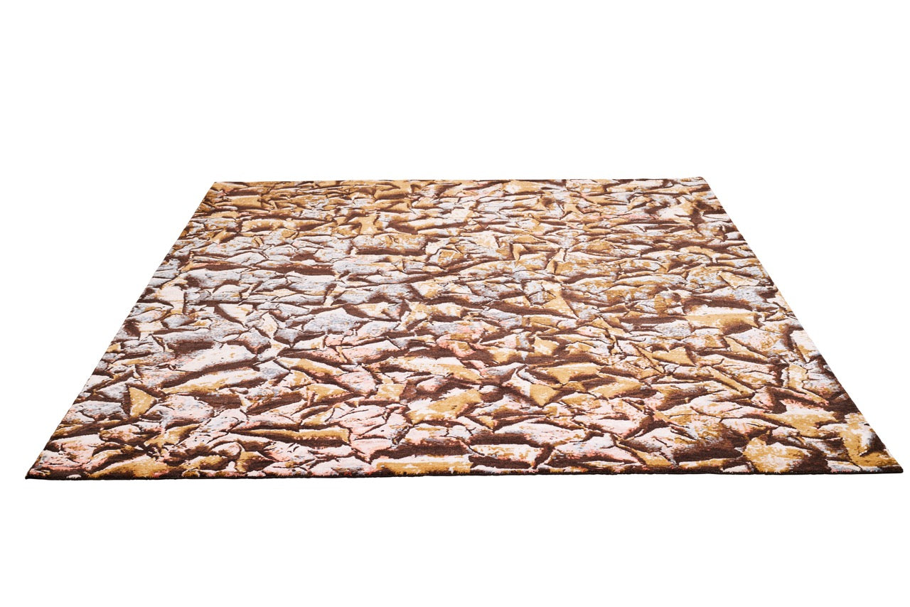 Indian Handmade Modern Wool And Silk Area Rug From Tibet