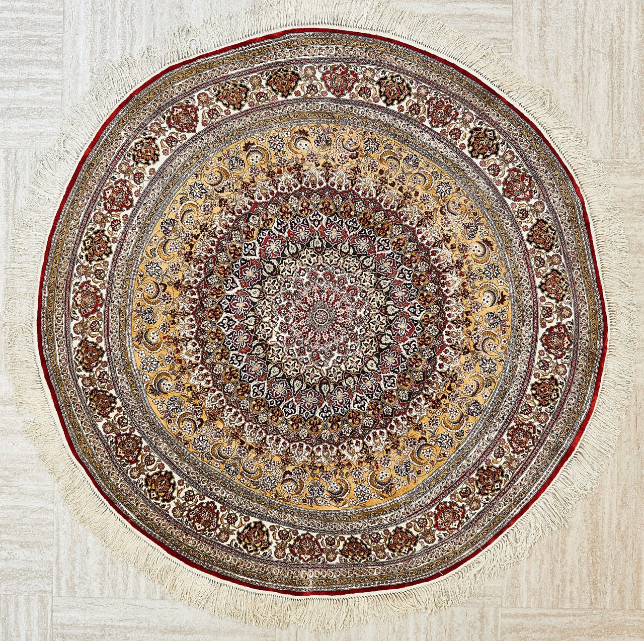 China Traditional Pure Silk Round Rug product image #27139821568170
