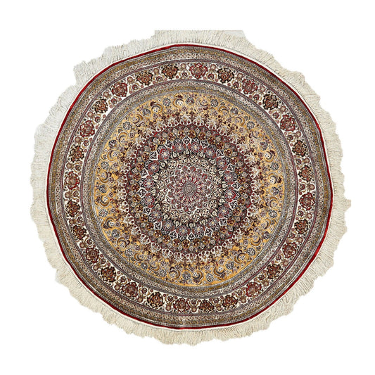 China Traditional Pure Silk Round Rug