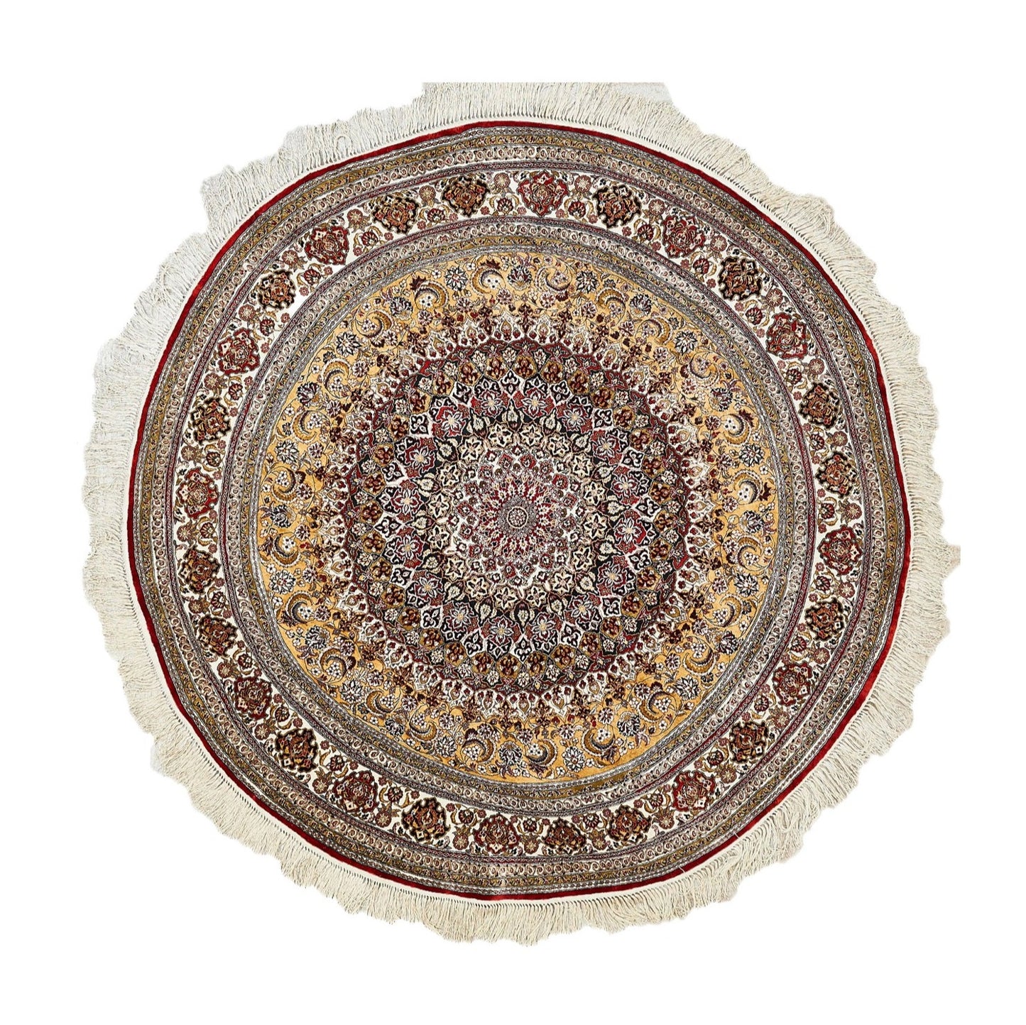 China Traditional Pure Silk Round Rug product image #28339748995242