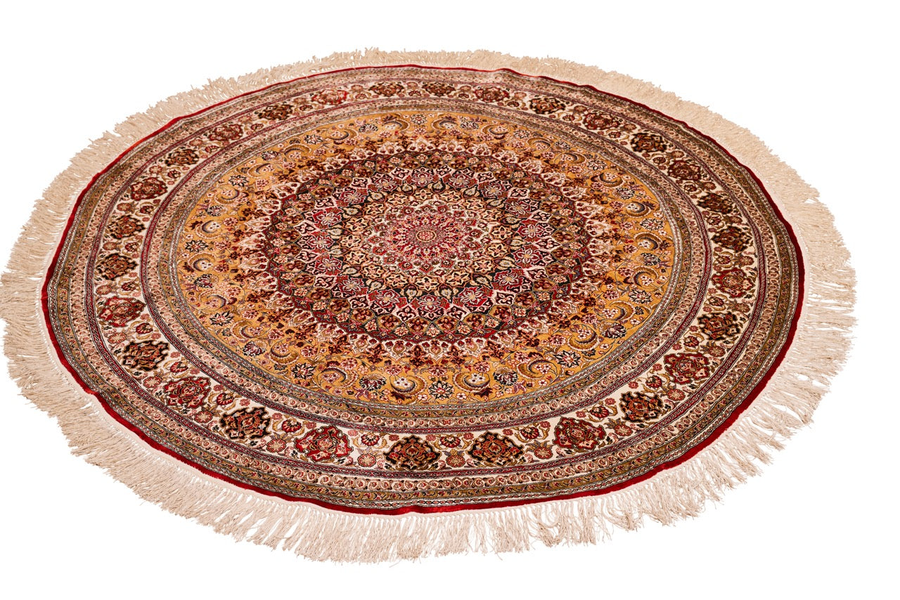 China Traditional Pure Silk Round Rug