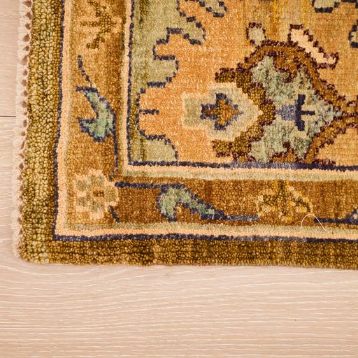 Indian Wool Carpet With A Persian Farahan Design