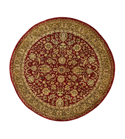Traditional Wool Floral Indian  Round Rug-id1
