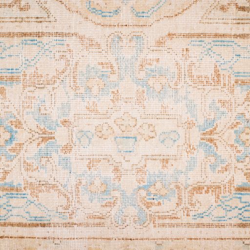 Persian Kerman Medallion Wool Handmade Area Rug With A Vintage Design