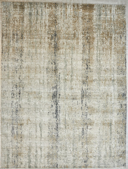Indian  Handwoven Modern Pure Silk and Wool Carpet-id2
