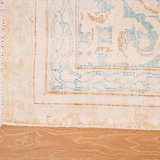 Persian Kerman Medallion Wool Handmade Area Rug With A Vintage Design