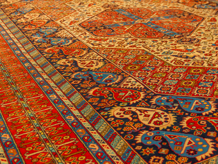 traditional multi orange color rug