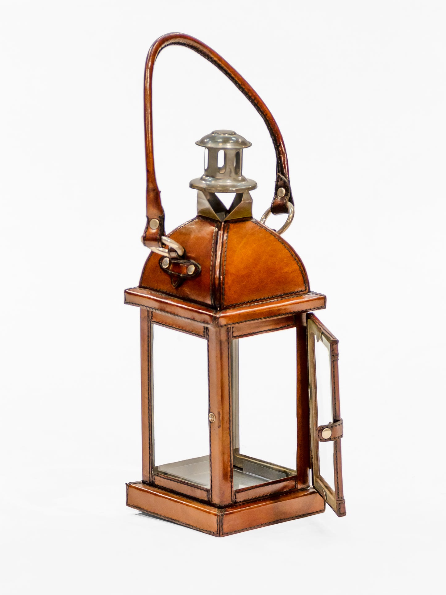 Leather Candle Lantern M