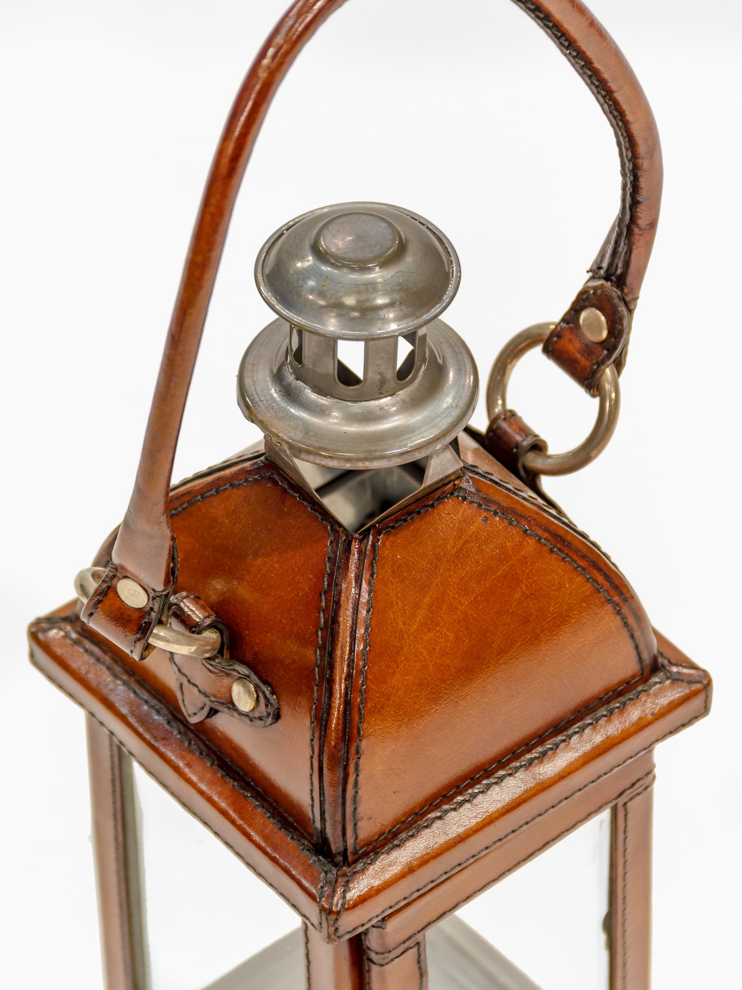 Leather Candle Lantern M