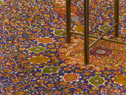 Handmade Fine Pure Silk Ardebil   Carpet With Medallion