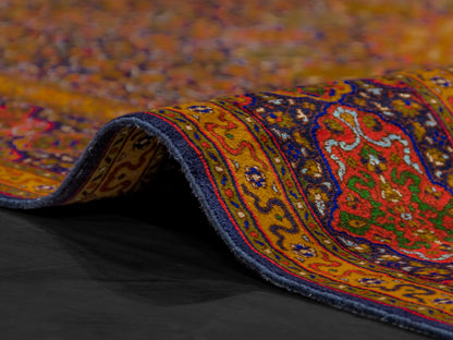 Handmade Fine Pure Silk Ardebil   Carpet With Medallion