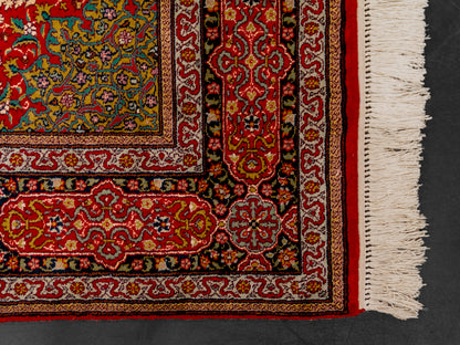Handmade Fine Pure Silk Ardebil  Carpet With Medallion-id4

