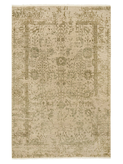 Silver Hand-knotted Modern Rug