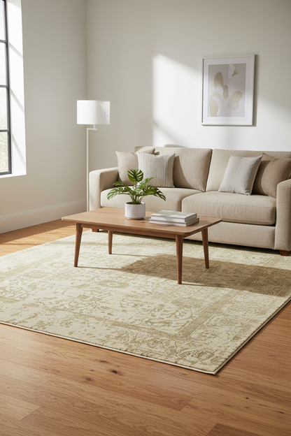 568 - Silver Hand-knotted Modern Rug