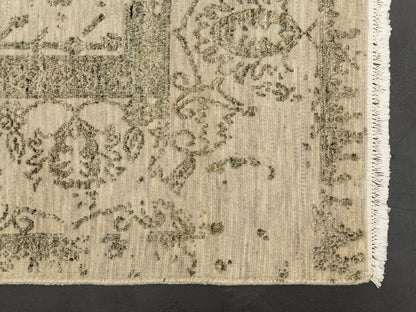 Silver Hand-knotted Modern Rug