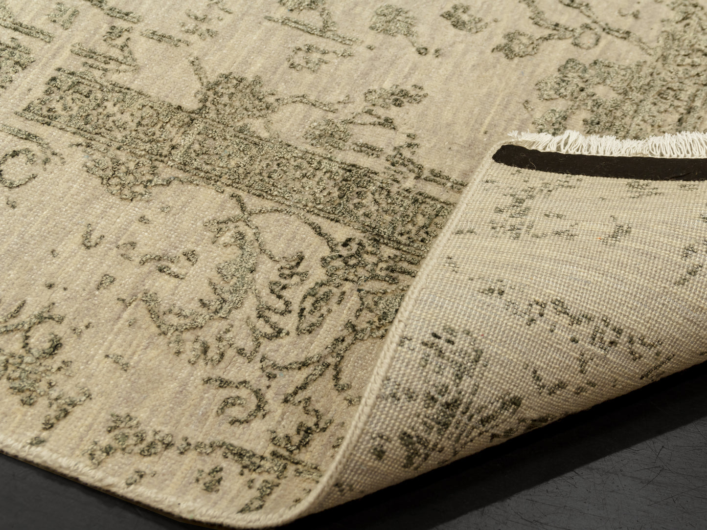 Silver Hand-knotted Modern Rug