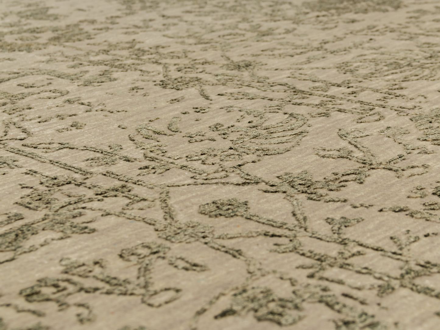 Silver Hand-knotted Modern Rug