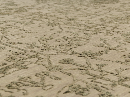 Silver Hand-knotted Modern Rug