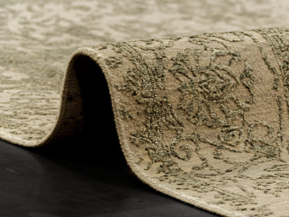 Silver Hand-knotted Modern Rug