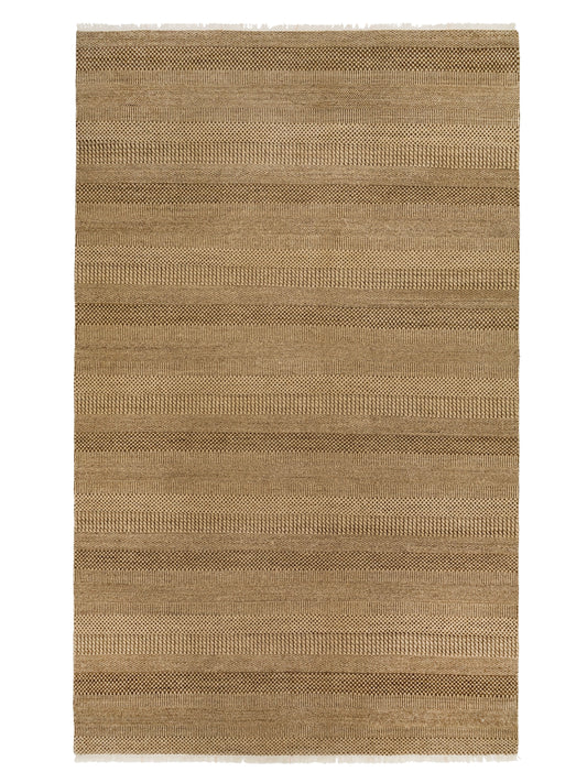 Indian Modern Hand-knotted Brown Rug