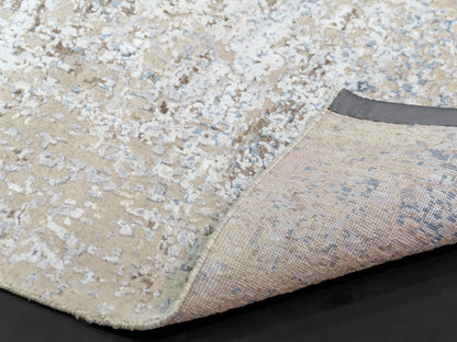 Modern Hand-Knotted Wool & Silk Oushak Design Rug