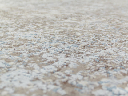 Modern Hand-Knotted Wool & Silk Oushak Design Rug