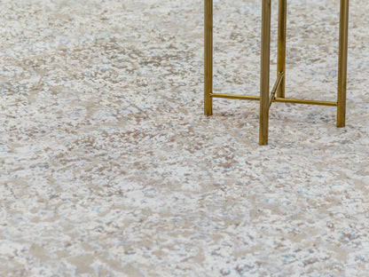 Modern Hand-Knotted Wool & Silk Oushak Design Rug