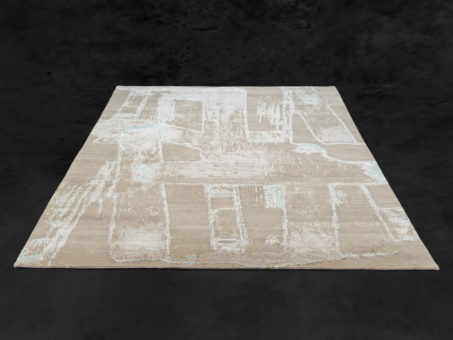 Nepal Indian Handmade Modern Wool Rug