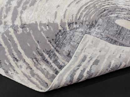 Modern Abstract Wool Silk Fine Indian Rug