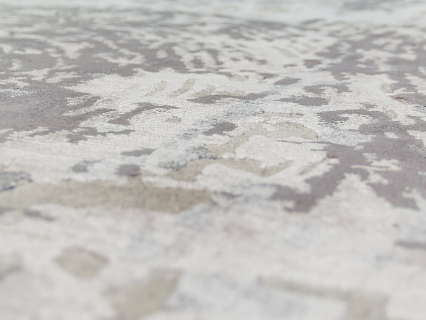 Modern Abstract Wool Silk Fine Indian Rug
