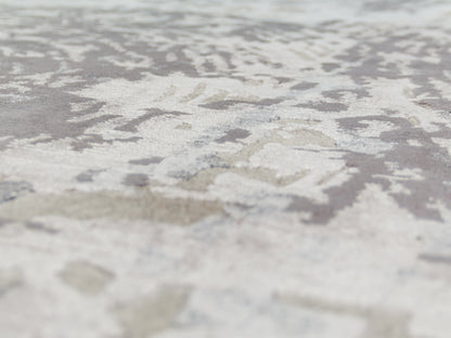 Modern Abstract Wool Silk Fine Indian Rug