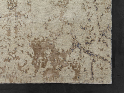 Indian Modern Handwoven Wool Silk Carpet