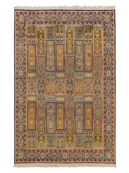 Silk Kashmir Baktyari Handmade Rug