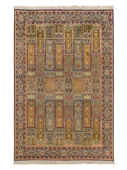 Silk Kashmir Baktyari Handmade Rug