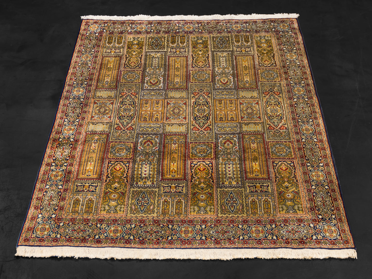 Silk Kashmir Baktyari Handmade Rug
