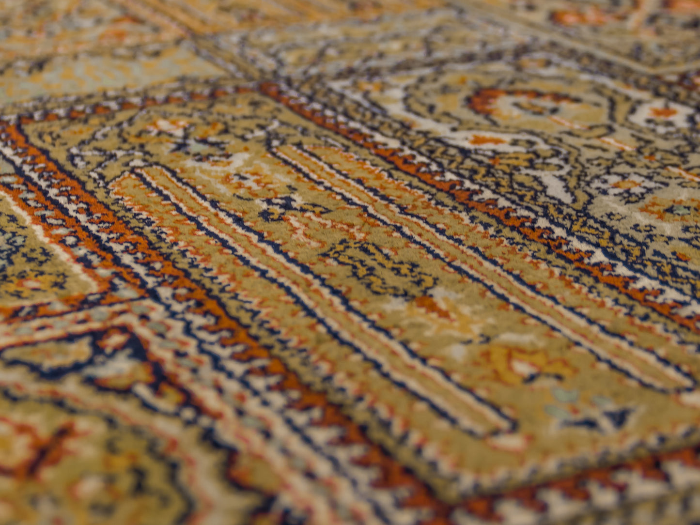 Silk Kashmir Baktyari Handmade Rug