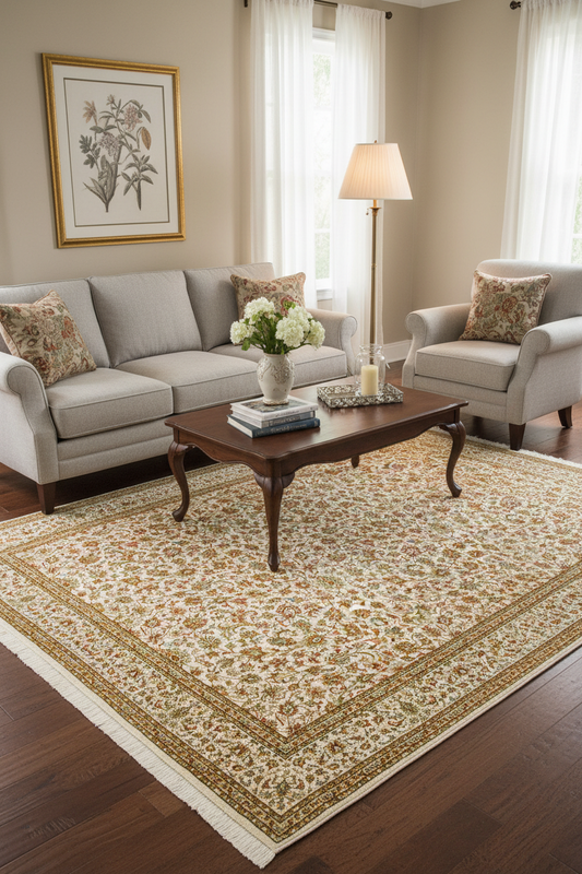 505 - All Over Silk Kashmir Area Rug